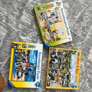 Ravensburger Puzzle Trio - Vibrant Blue, Green, Yellow